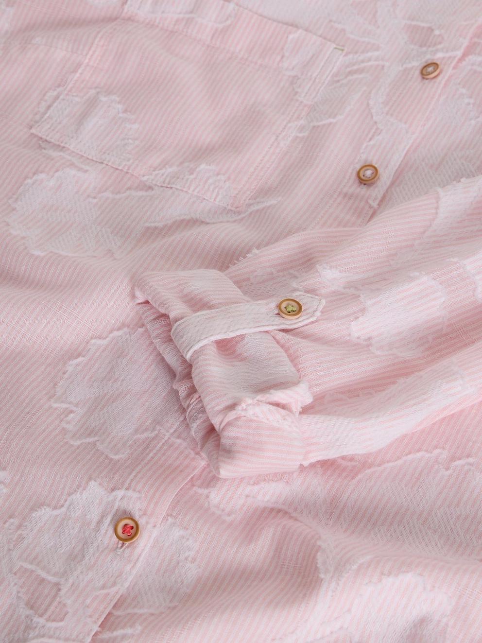 Sophie Jacquard Shirt in PINK MLT - FLAT DETAIL
