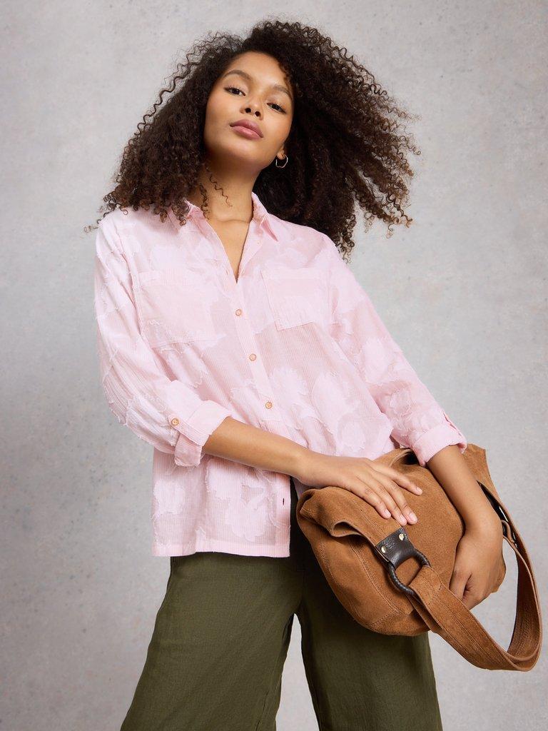 Sophie Jacquard Shirt in PINK MLT - LIFESTYLE