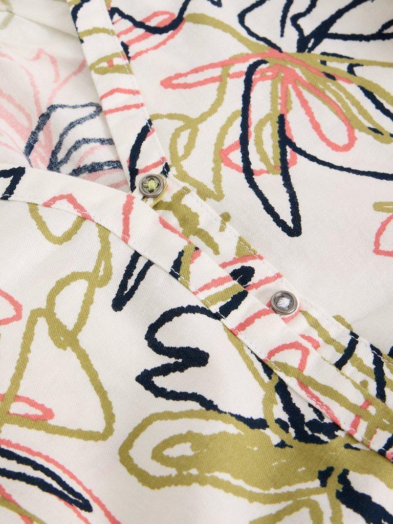 Ruby Cotton Organic Top in IVORY PR - FLAT DETAIL