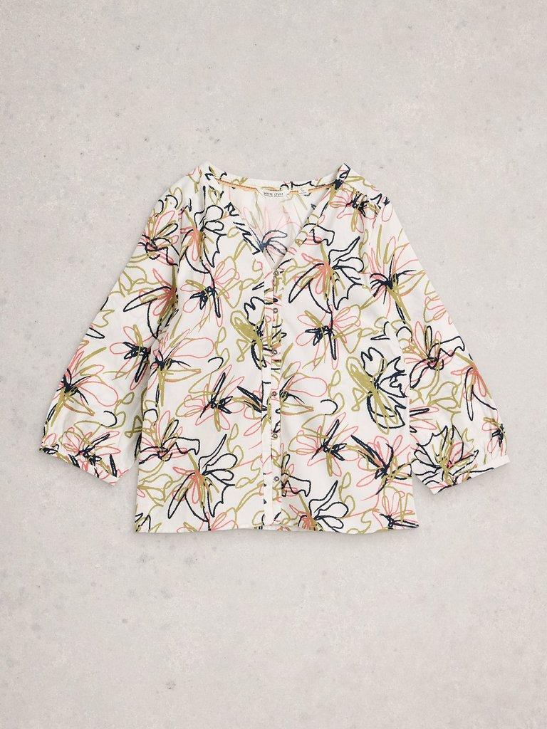 Ruby Cotton Organic Top in IVORY PR - FLAT FRONT