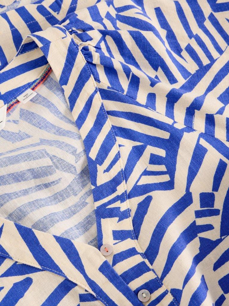 Petra Linen Blend Dress in BLUE MLT - FLAT DETAIL