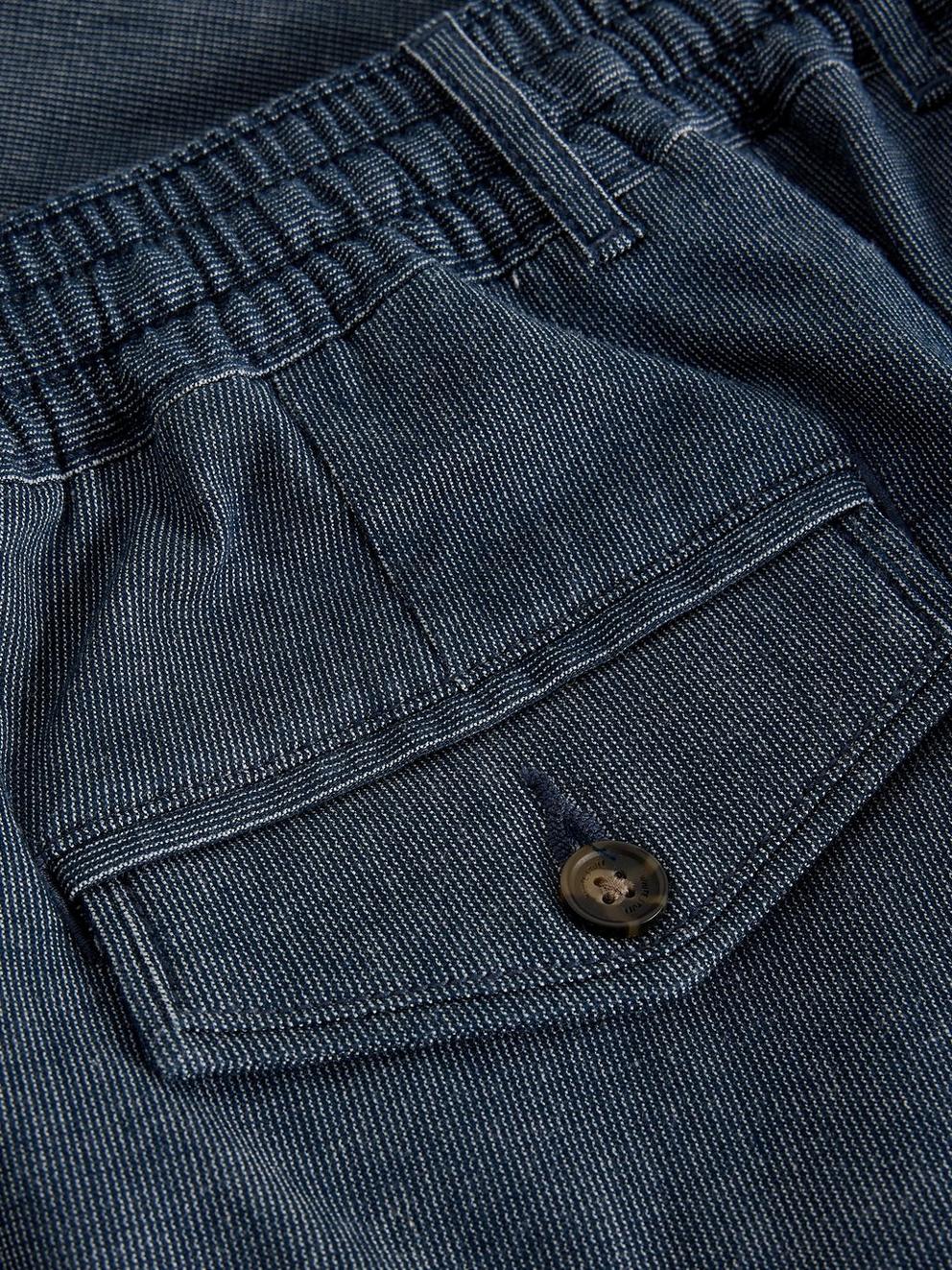 Striped Drawstring Chino in DENIM MLT - FLAT DETAIL