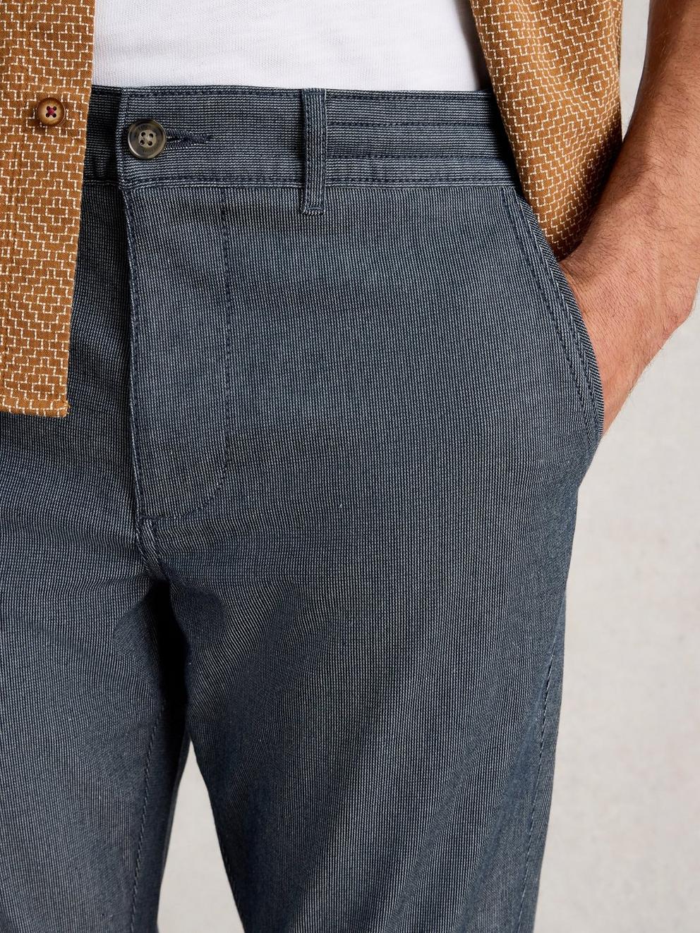 Striped Drawstring Chino in DENIM MLT - MODEL DETAIL