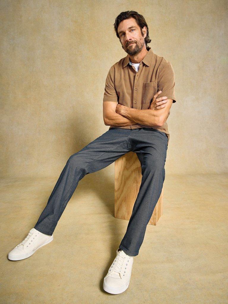 Striped Drawstring Chino in DENIM MLT - MIXED