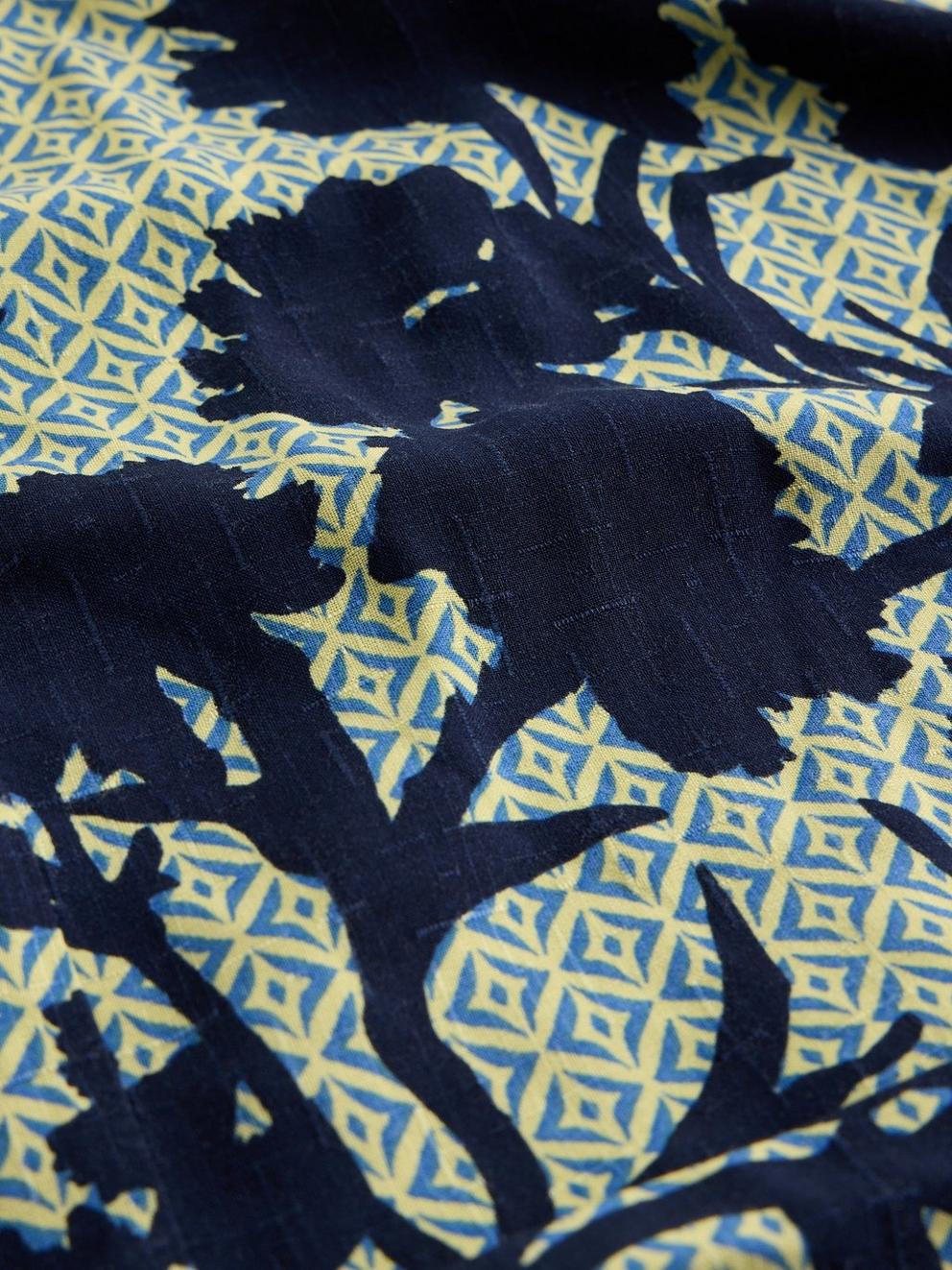 Kate V Neck Midi Dress in GREEN PR - FLAT DETAIL