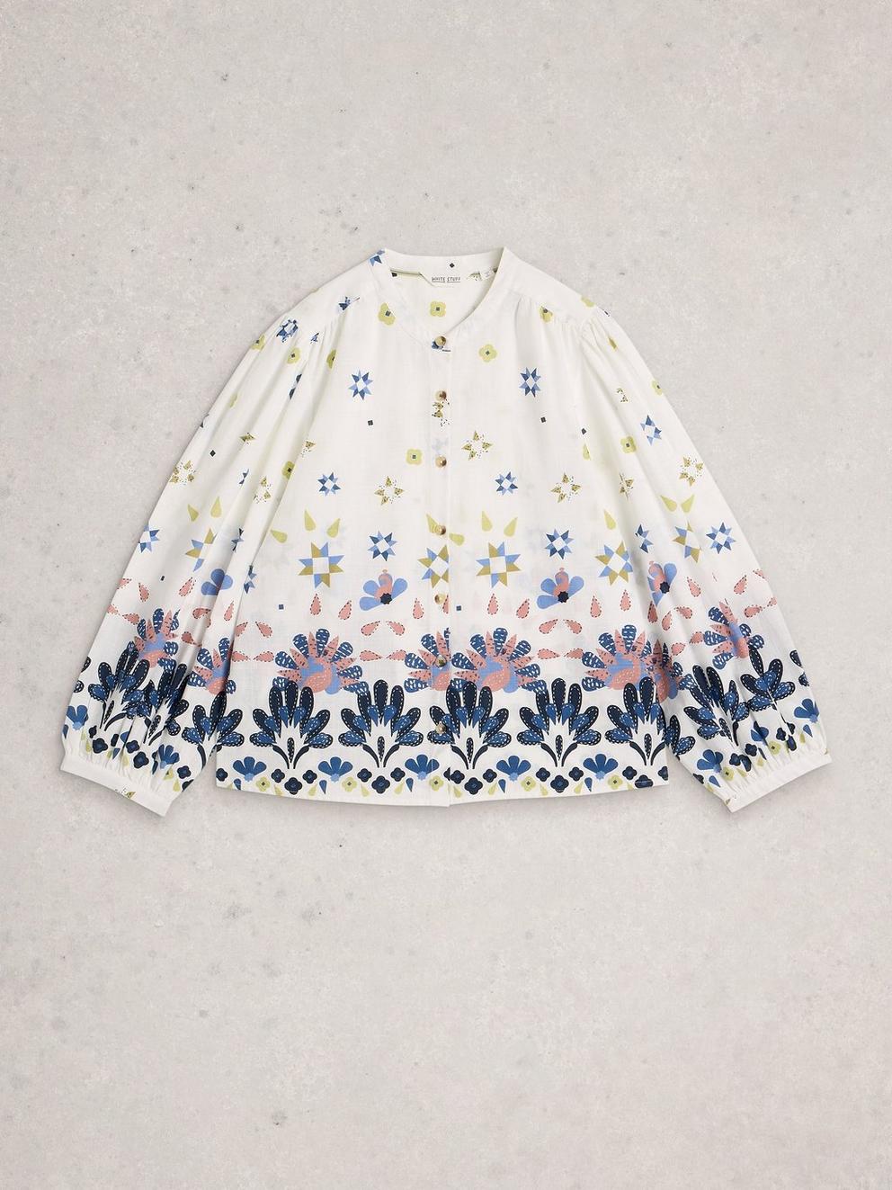 Lana Top in IVORY MLT - FLAT FRONT