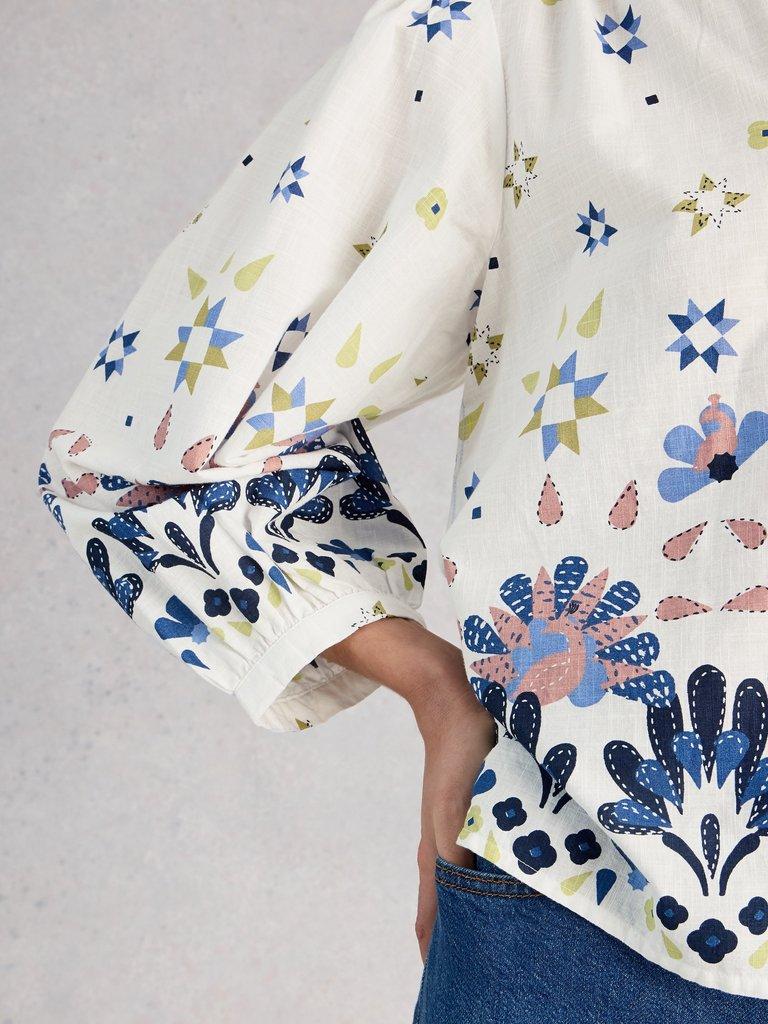 Lana Top in IVORY MLT - MODEL DETAIL