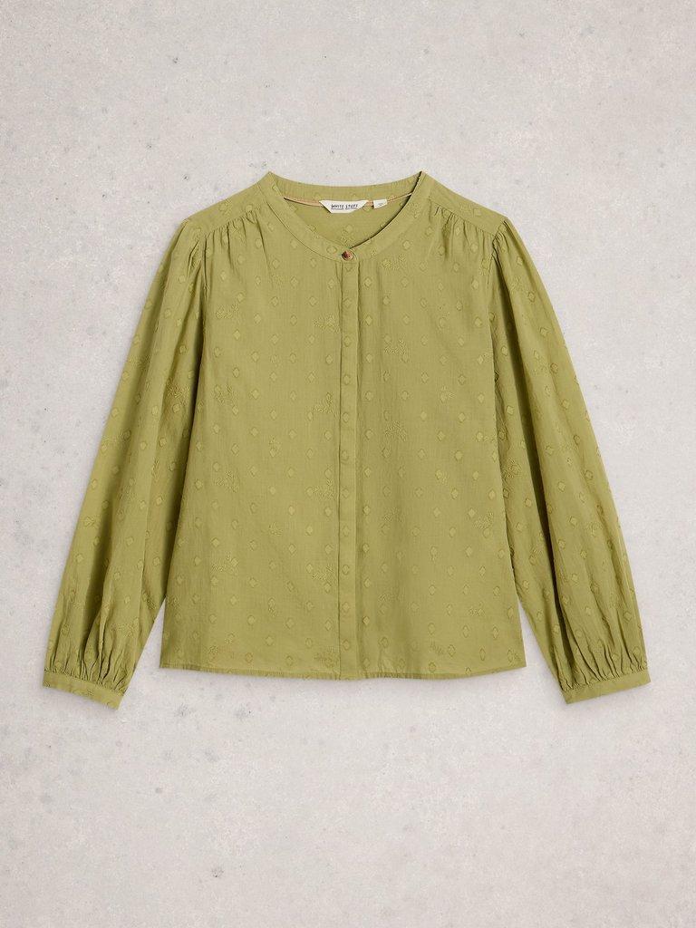 Lana Top in MID GREEN - FLAT FRONT