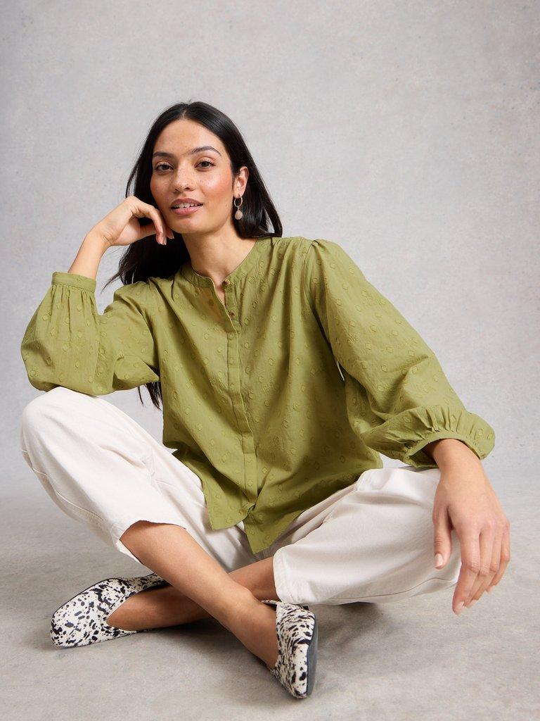 Lana Top in MID GREEN - LIFESTYLE