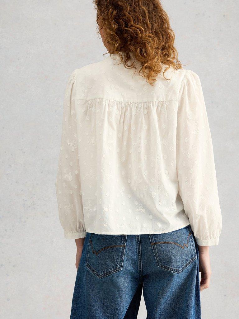 Lana Top in PALE IVORY - MODEL BACK