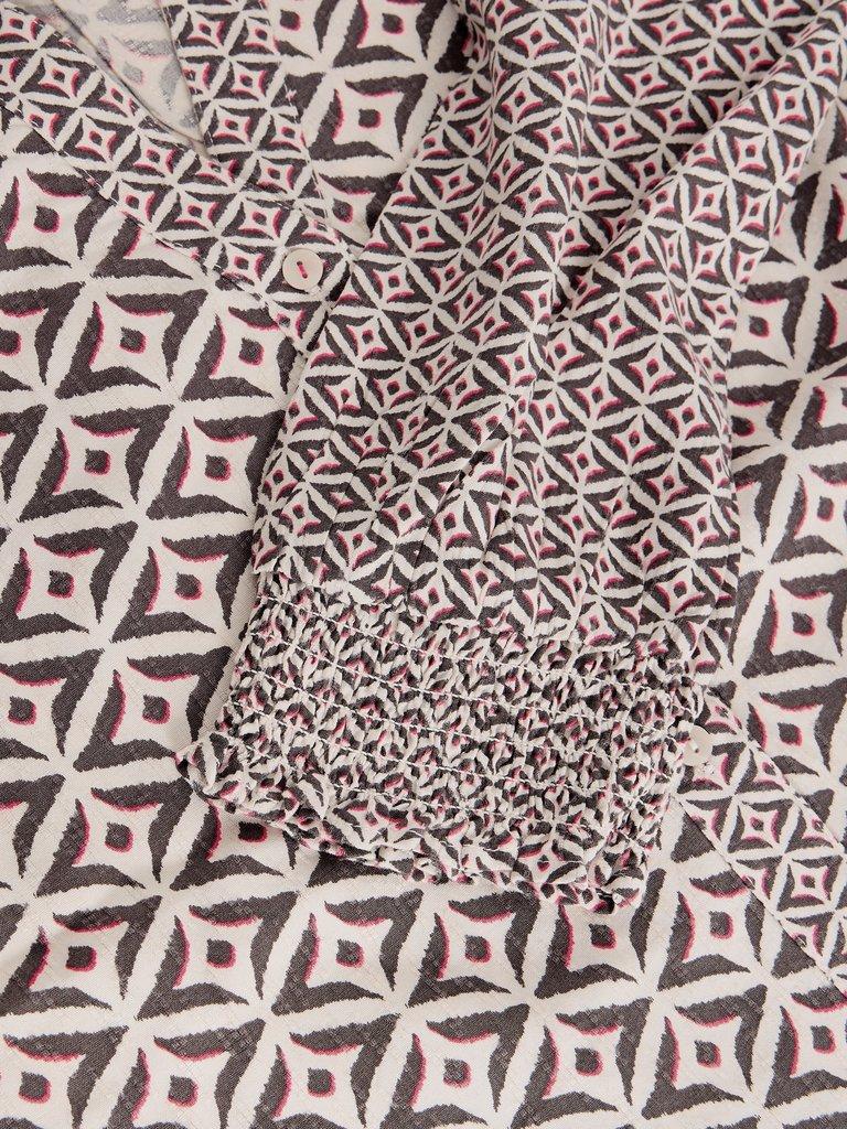 May Mix Print Top in BLK MLT - FLAT DETAIL