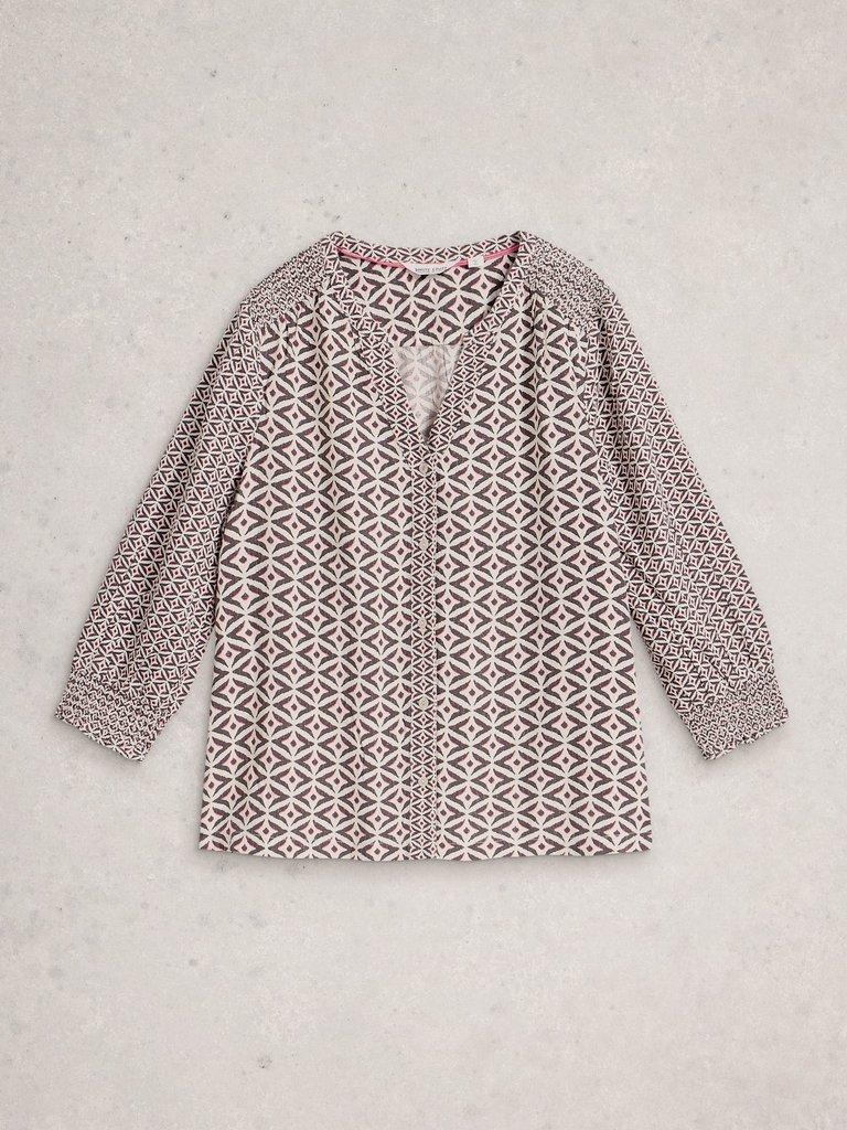 May Mix Print Top in BLK MLT - FLAT FRONT