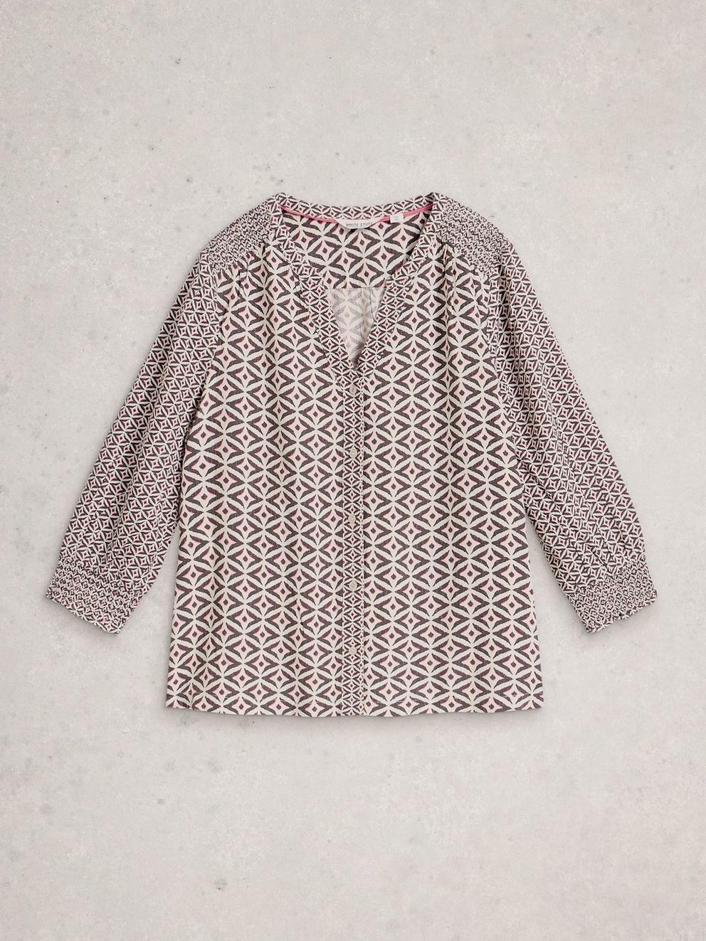 May Mix Print Top in BLK MLT - FLAT FRONT