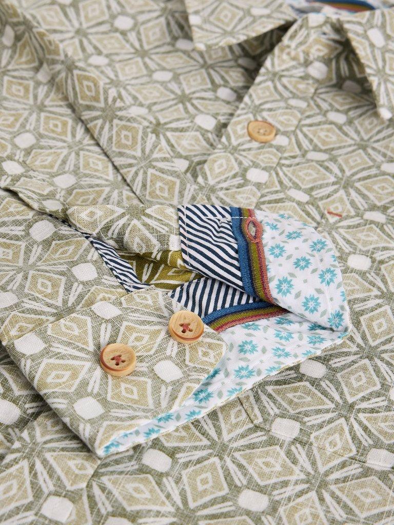 Finsbury Tile Print Shirt in GREEN PR - FLAT DETAIL