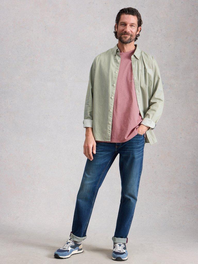 Abersoch Hook Graphic Tee in PINK PR - MODEL FRONT