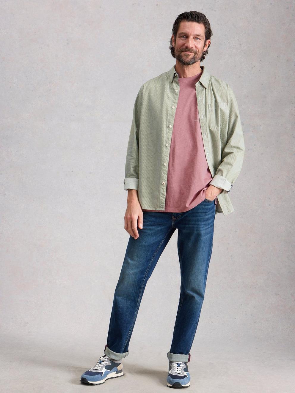 Abersoch Hook Graphic Tee in PINK PR - MODEL FRONT