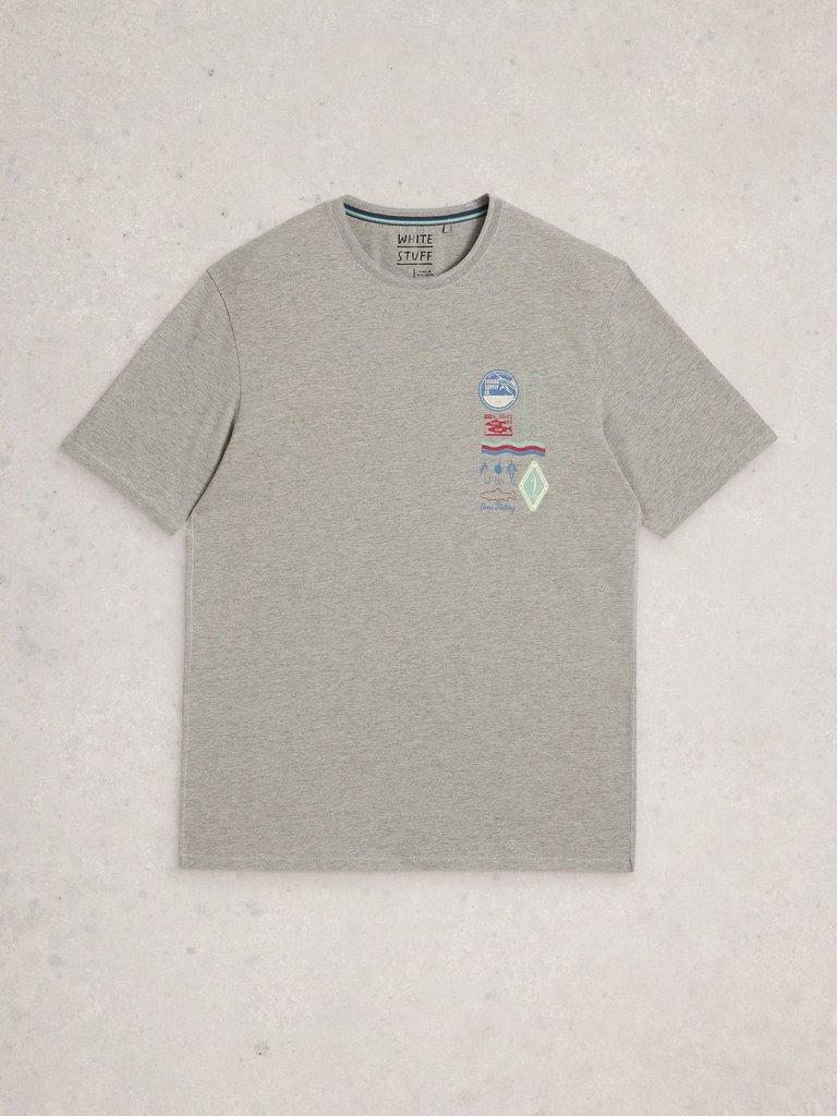 Horsham Stamp Graphic Tee in GREY PR - FLAT FRONT
