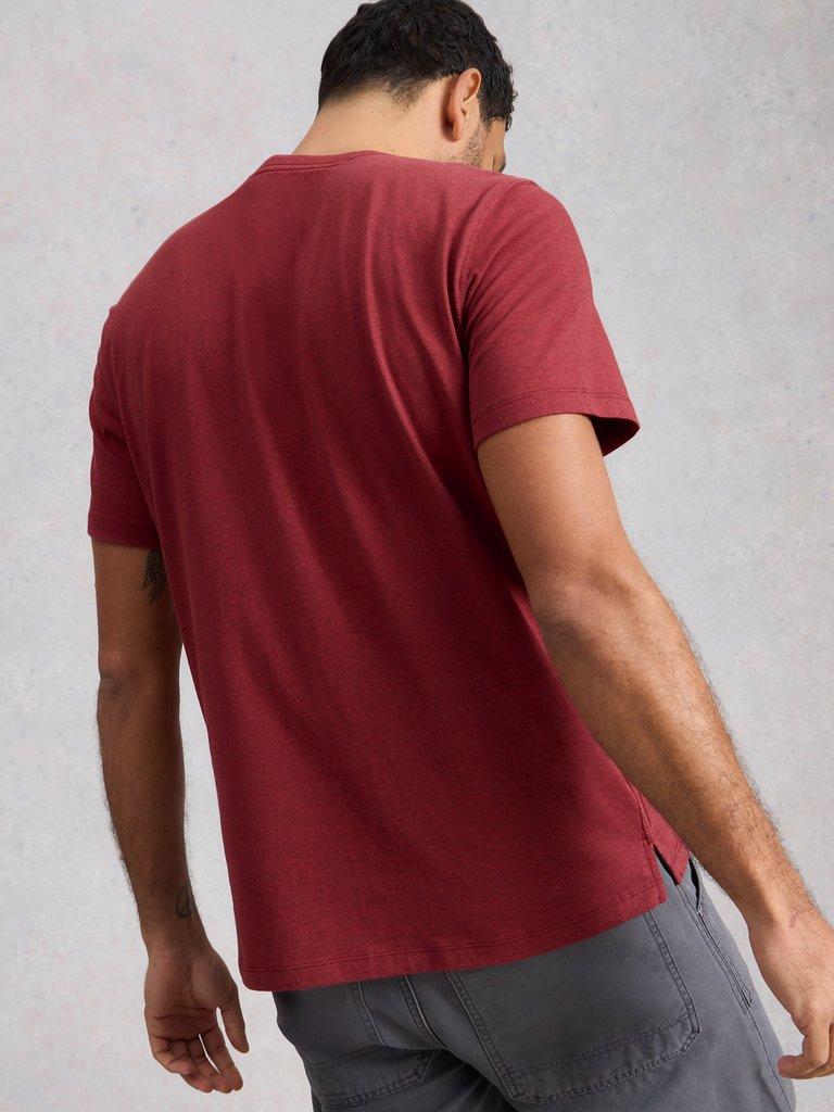 Abersoch Hike Graphic Tee in RED PR - MODEL BACK