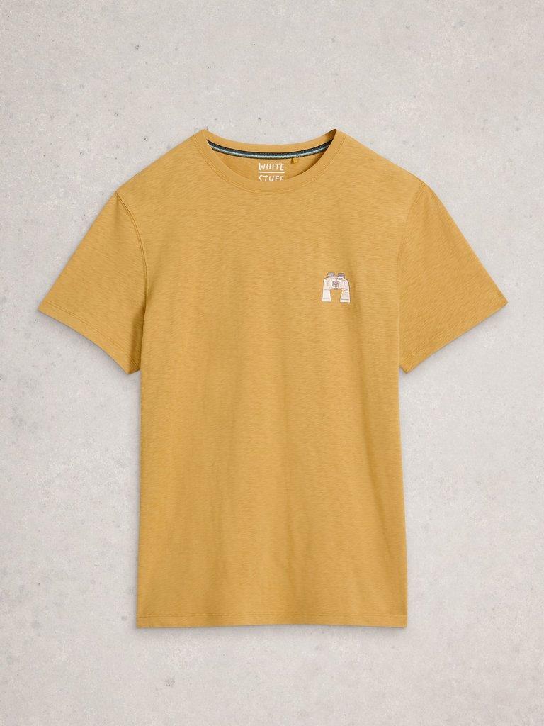 Abersoch Camping Graphic Tee in YELLOW PR - FLAT FRONT