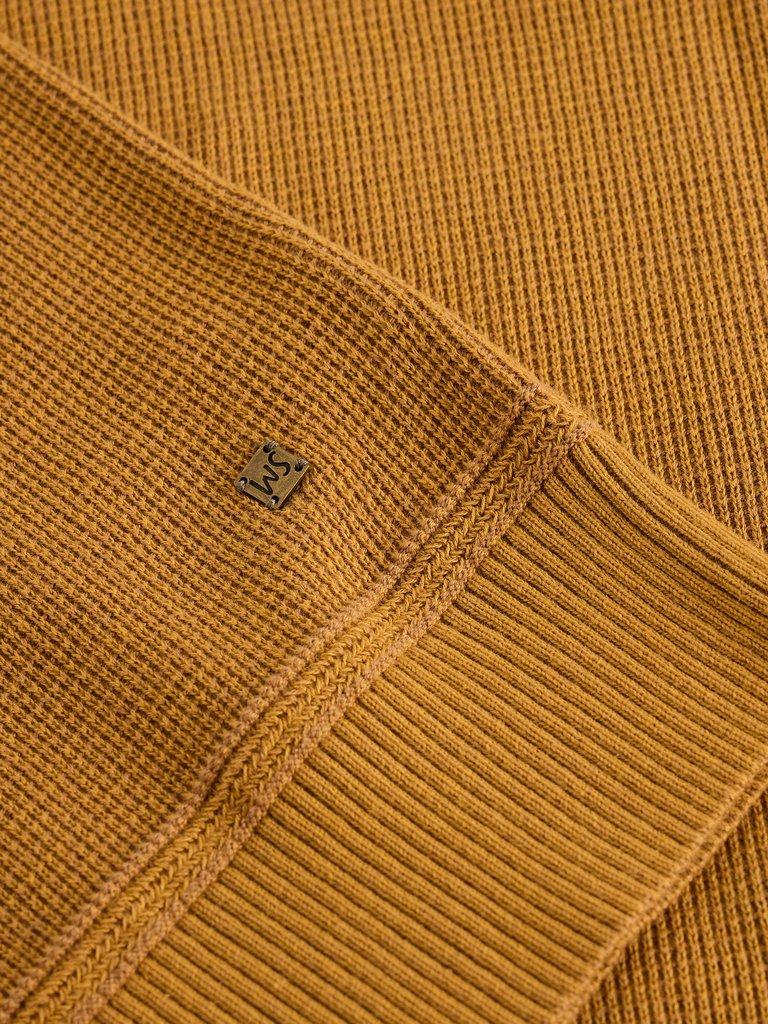 Attadale Long Sleeve Crew Neck Jumper in DUS YELLOW - FLAT DETAIL