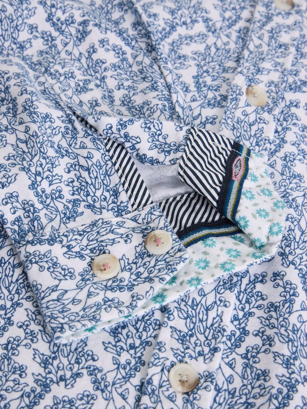 Finsbury Vine Printed Shirt in WHITE PR - FLAT DETAIL