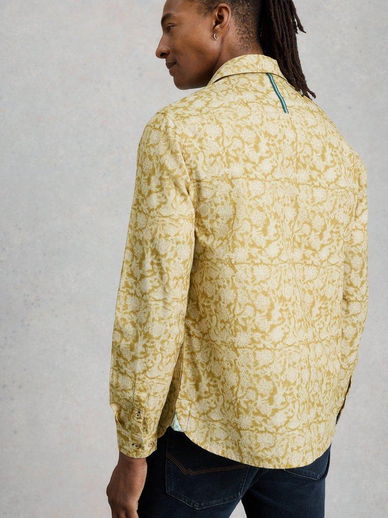 Finsbury Floral Print Shirt in YELLOW PR - MODEL BACK