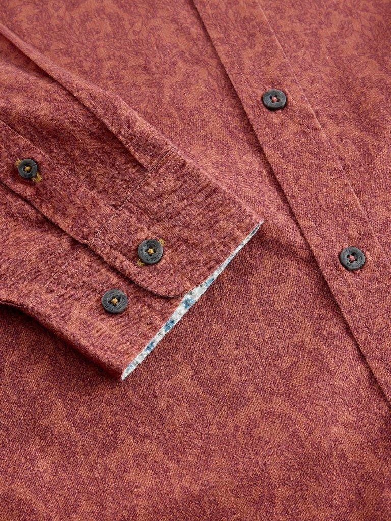 Finsbury Printed Vine Shirt in PINK PR - FLAT DETAIL