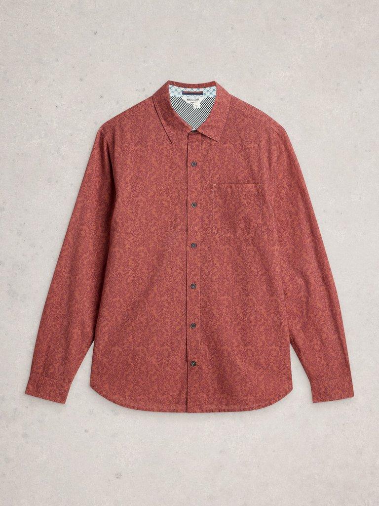 Finsbury Printed Vine Shirt in PINK PR - FLAT FRONT