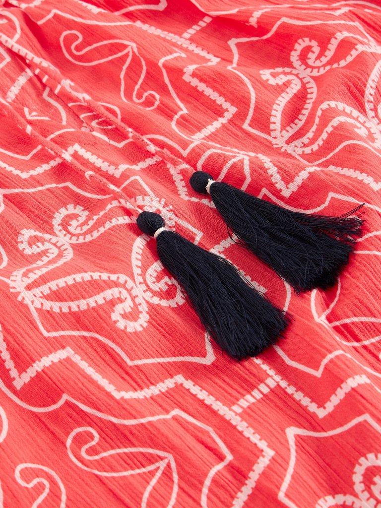 Lottie Beach Cover Up in CORAL PR - FLAT DETAIL