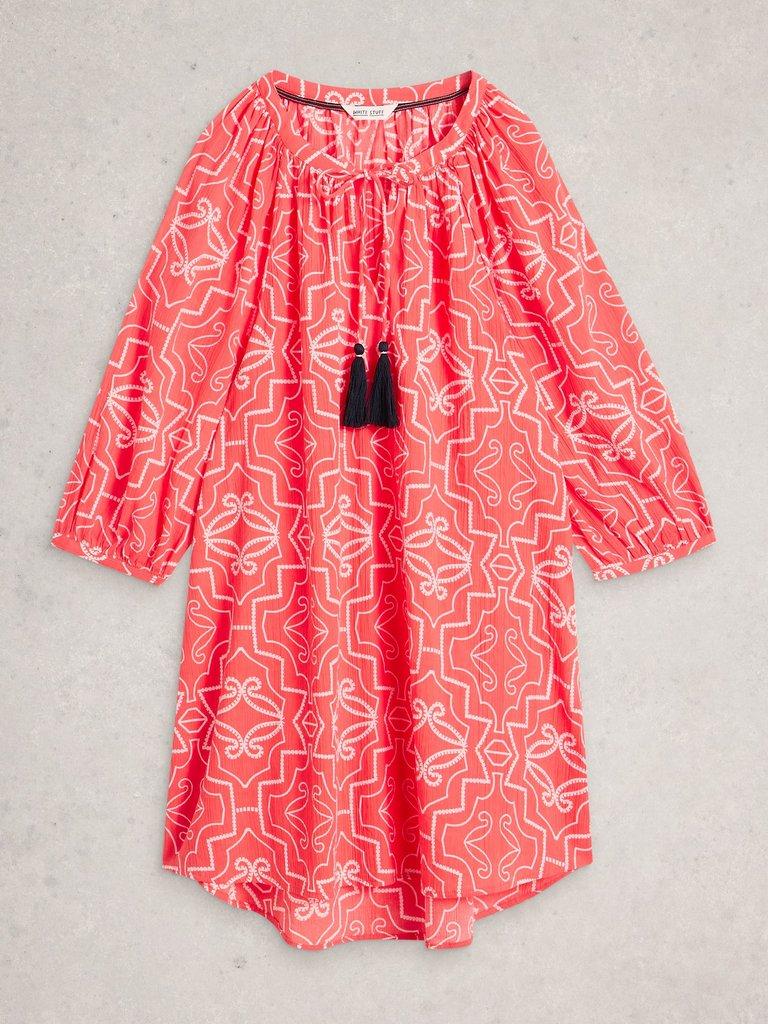 Lottie Beach Cover Up in CORAL PR - FLAT FRONT