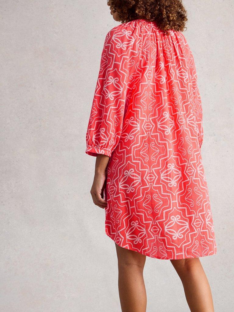 Lottie Beach Cover Up in CORAL PR - MODEL BACK