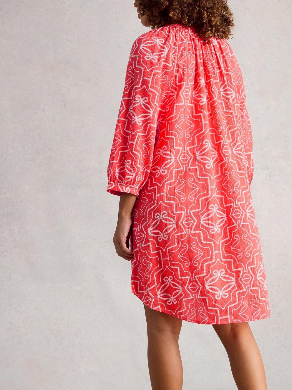 Lottie Beach Cover Up in CORAL PR - MODEL BACK