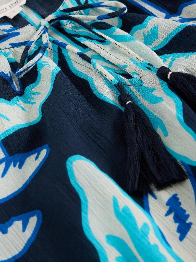 Lottie Beach Cover Up in NAVY PR - FLAT DETAIL