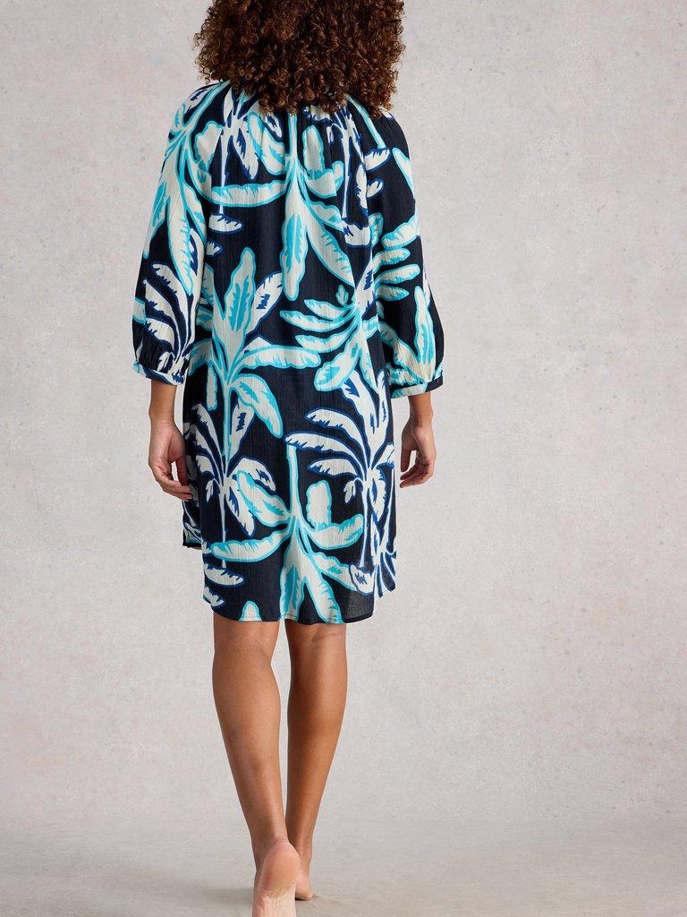 Lottie Beach Cover Up in NAVY PR - MODEL BACK