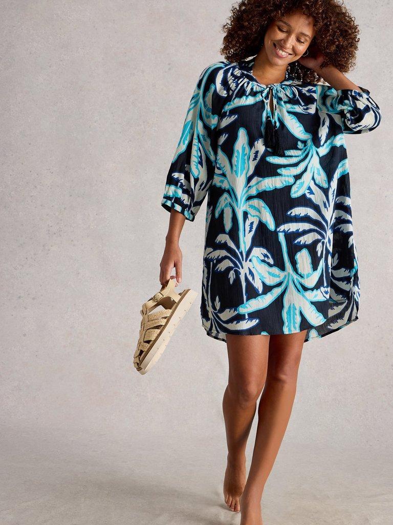 Lottie Beach Cover Up in NAVY PR - MODEL DETAIL