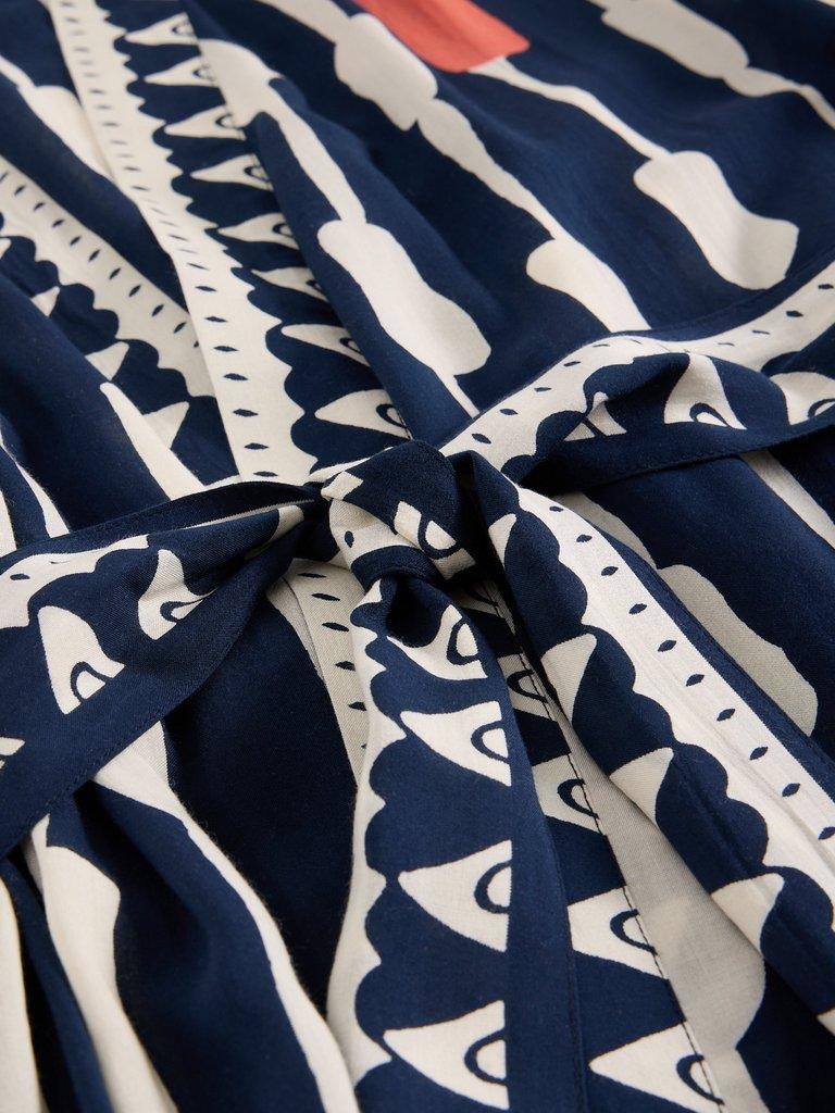 Poppy Cover Up Kimono in NAVY MULTI - FLAT DETAIL
