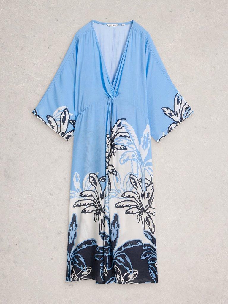 Cleo Cover Up Kimono in BLUE MLT - FLAT FRONT