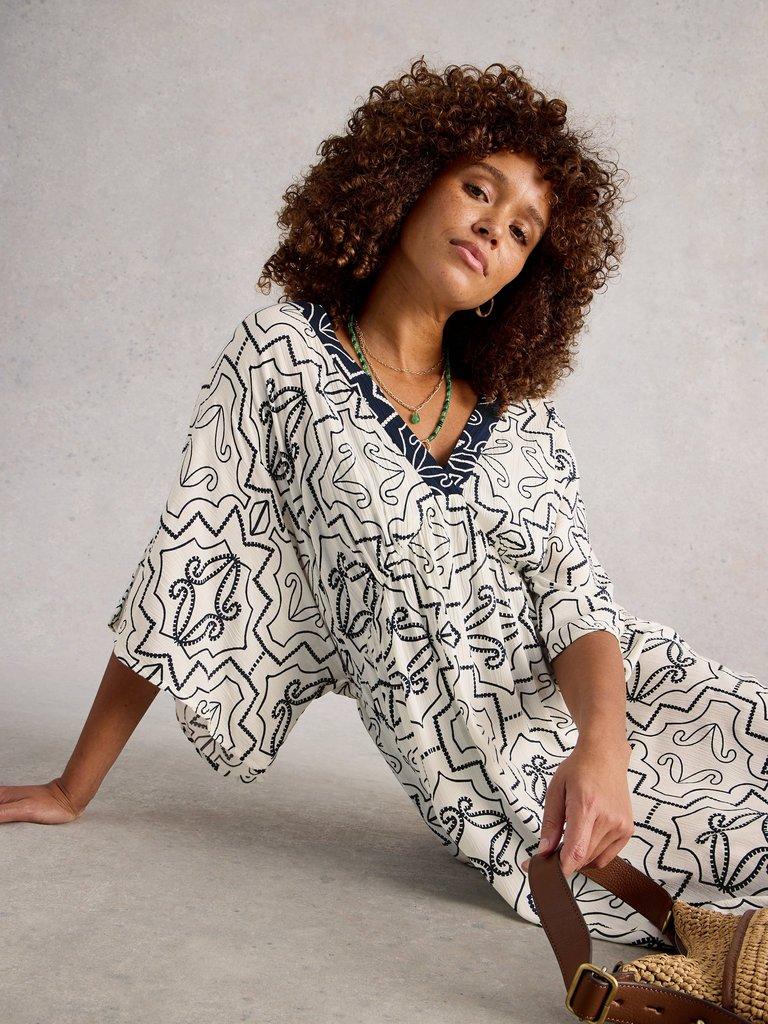 Otterley Beach Dress in IVORY PR - LIFESTYLE