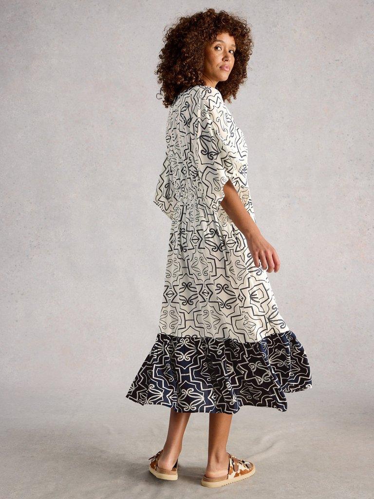 Otterley Beach Dress in IVORY PR - MODEL BACK