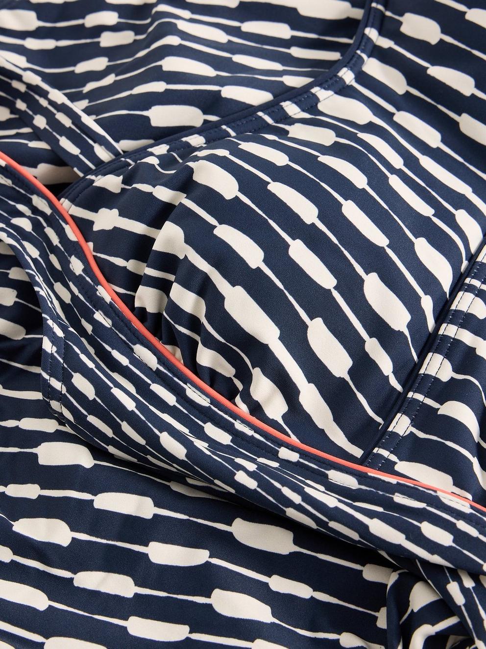 Womens Splash Control Swimsuit in NAVY MULTI - FLAT DETAIL