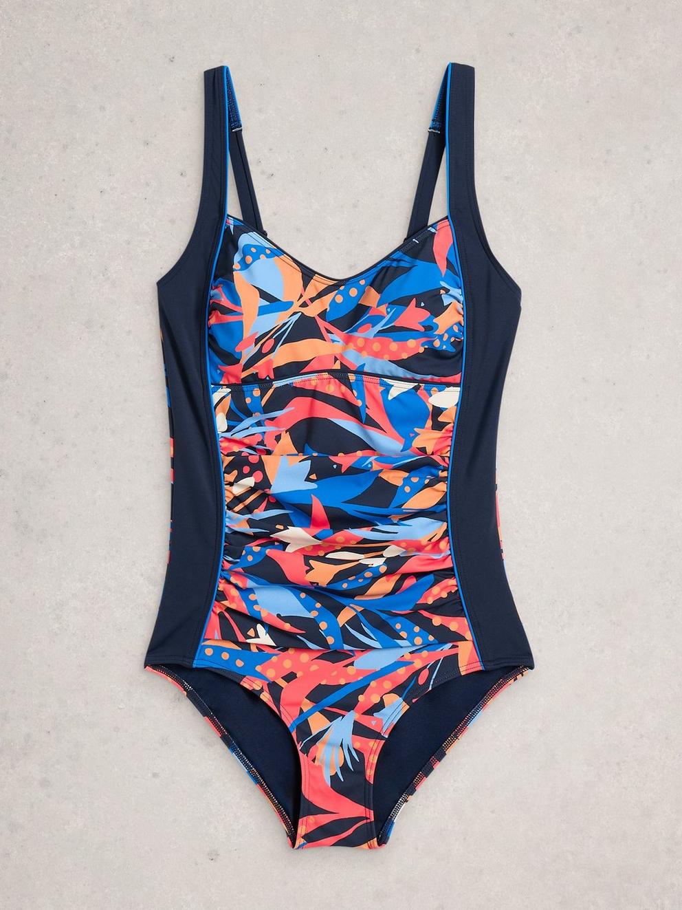 Womens Splash Control Swimsuit in NAVY PR - FLAT FRONT