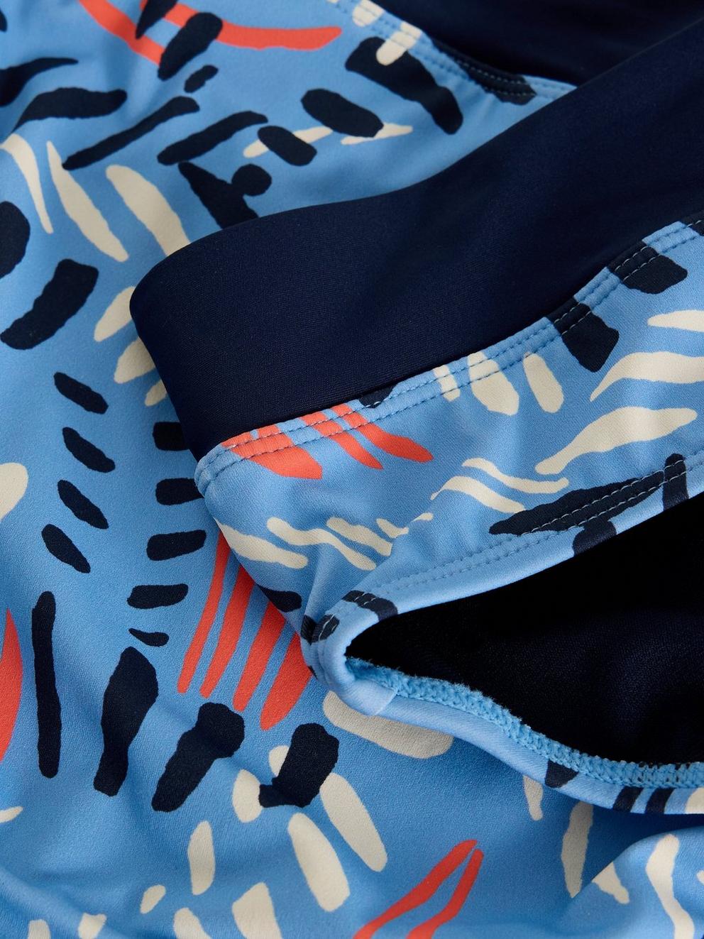 Valley Swim Bikini Bottom in BLUE MLT - FLAT DETAIL