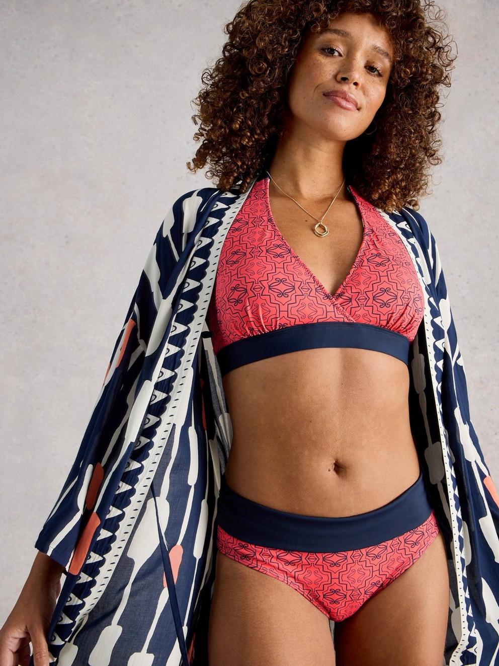 Reversible Swim Fold Down Bottom in NAVY MULTI - LIFESTYLE