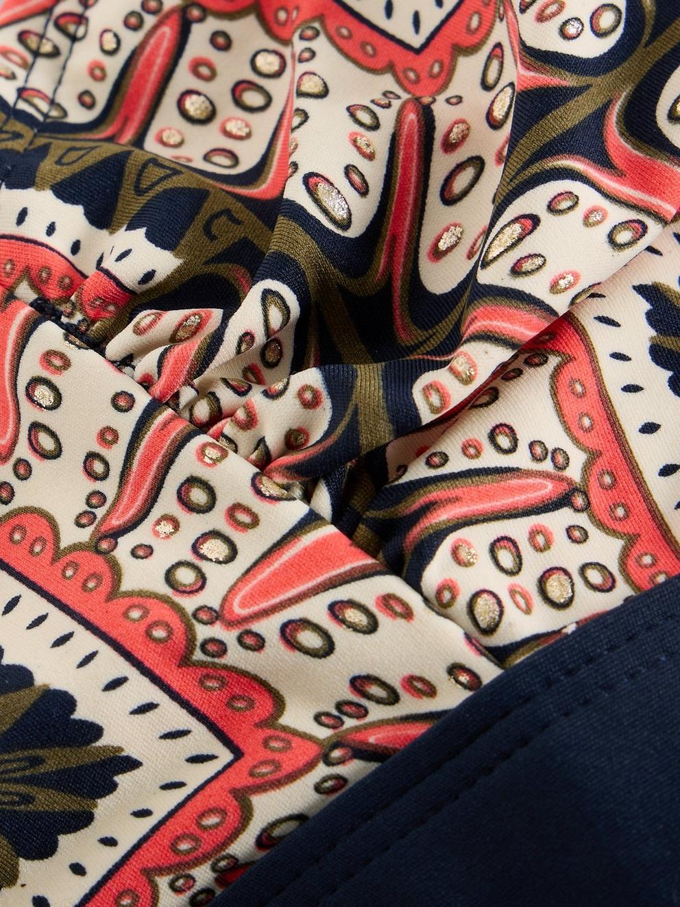 Verity Bikini Top in NAVY MULTI - FLAT DETAIL