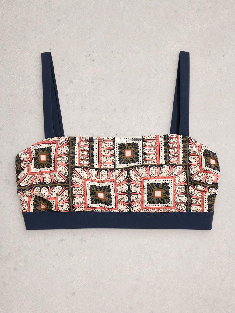 Verity Bikini Top in NAVY MULTI - FLAT FRONT