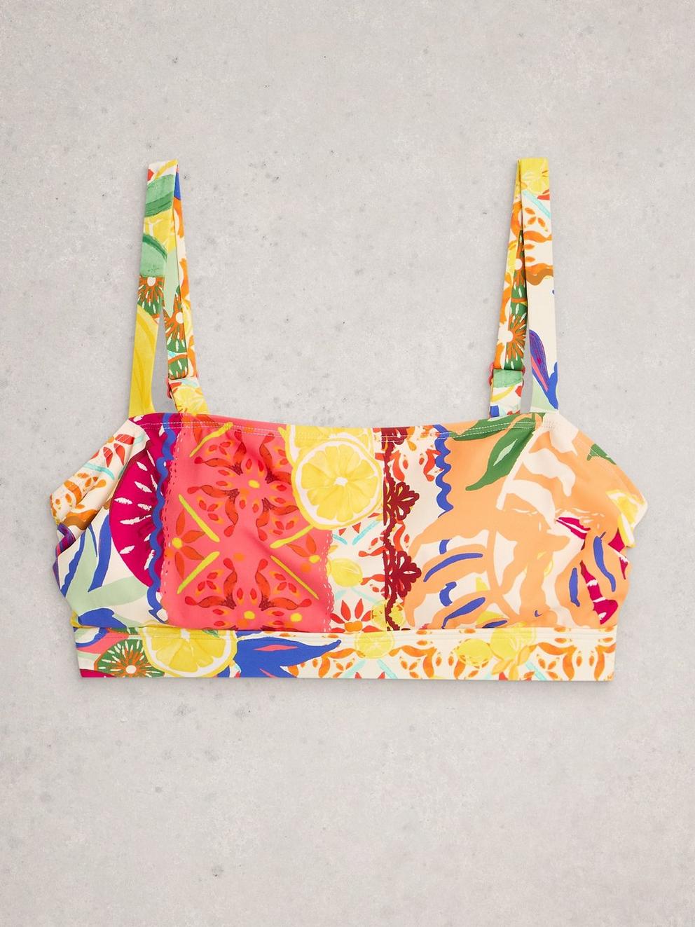 Verity Bikini Top in PINK MLT - FLAT FRONT