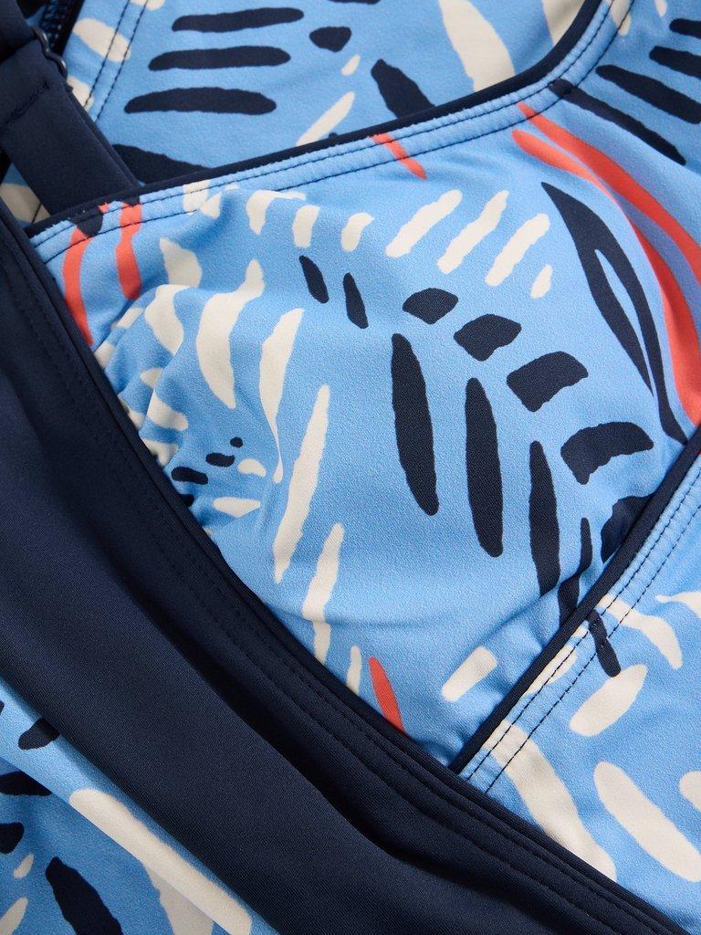 Splash Control Tankini Top in BLUE MLT - FLAT DETAIL