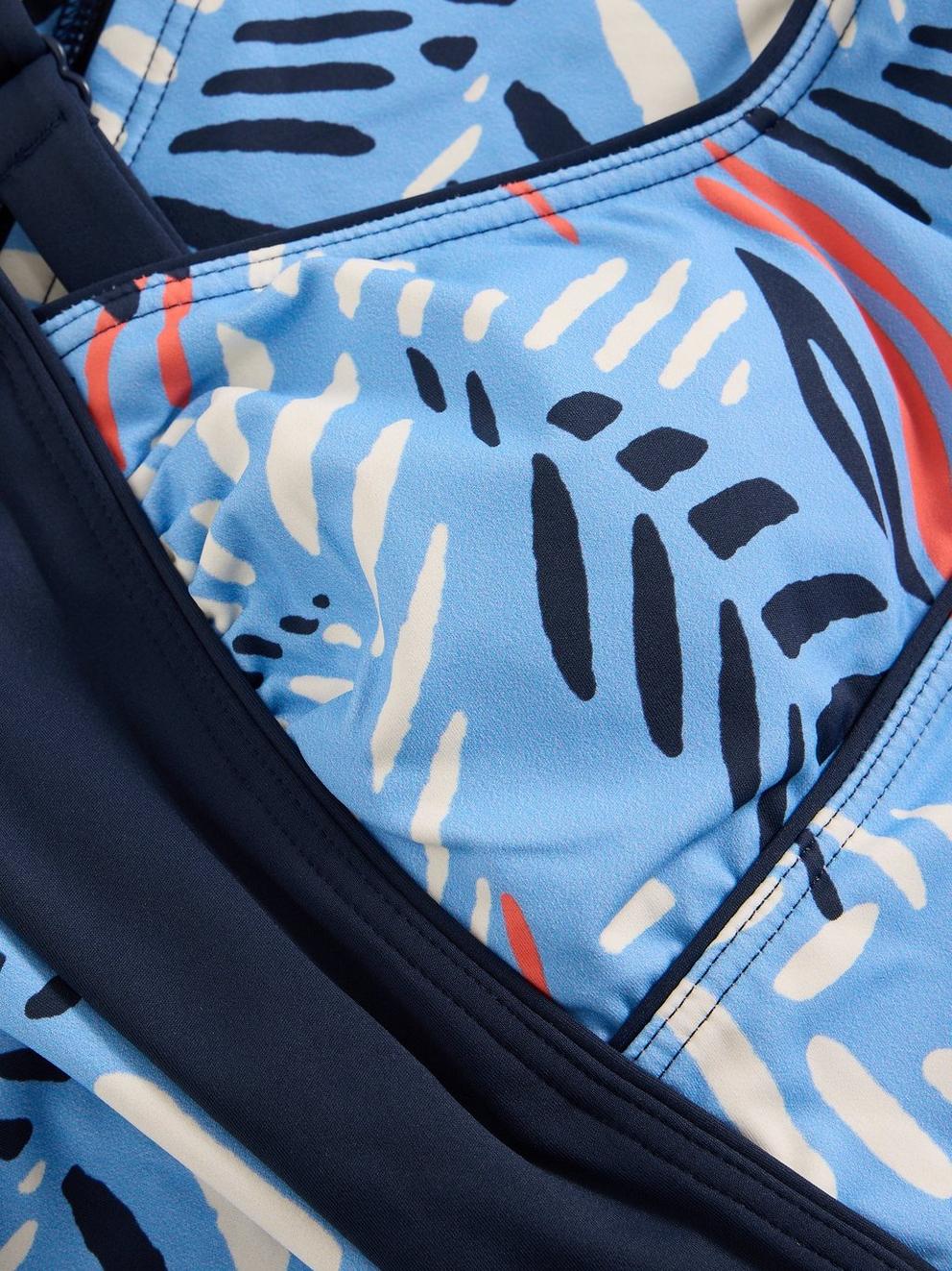 Splash Control Tankini Top in BLUE MLT - FLAT DETAIL