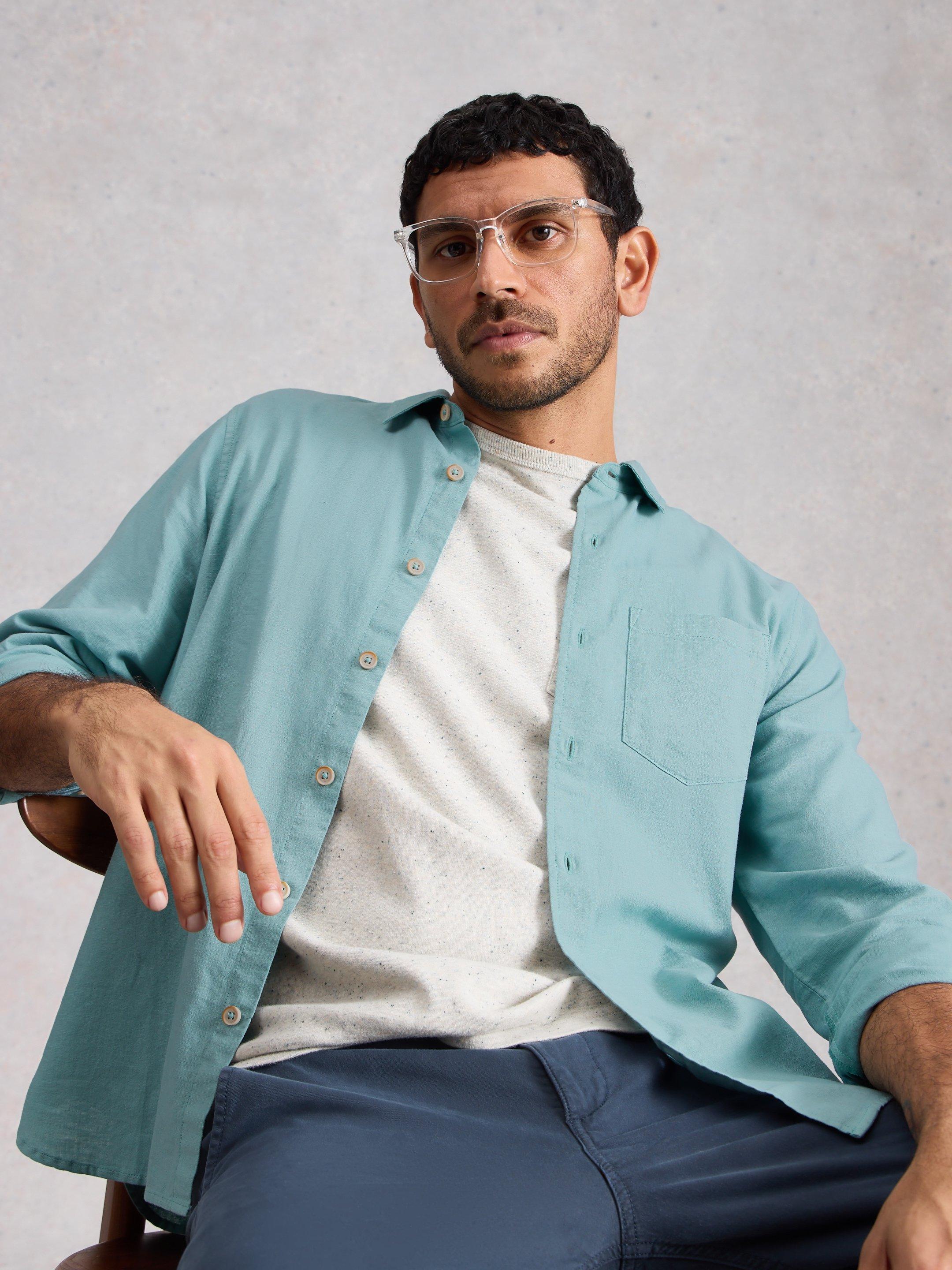 Ely Linen Cotton Collared Shirt