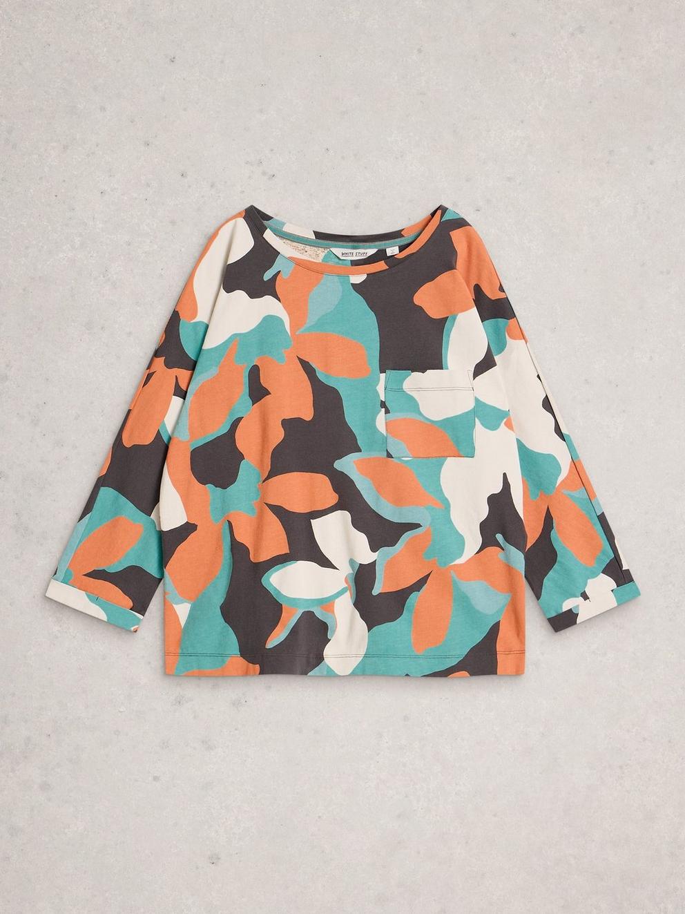 DEMI CREW NECK DOLMAN TOP in GREY PR - FLAT FRONT